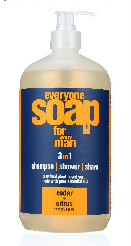 Eo Products: Everyone For Men 3-in-1 Cedar + Citrus Soap, 32 Oz