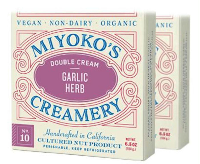 Miyoko's Creamery: Double Cream Garlic Herb, 6.5 Oz