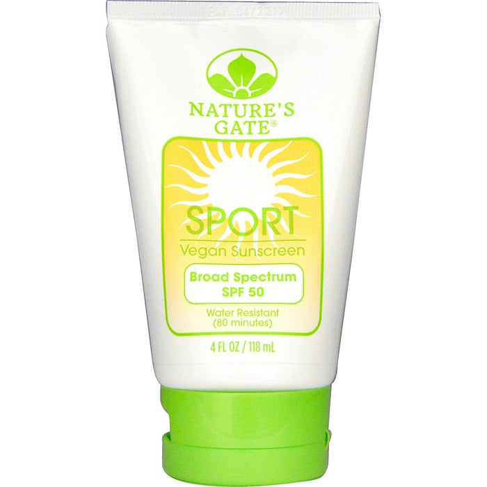 Natures Gate: Sport Broad Spectrum Spf 50 Sunscreen, 4 Oz